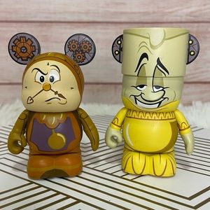 Disney Cogsworth and Lumiere Beauty and the Beast Vinylmations